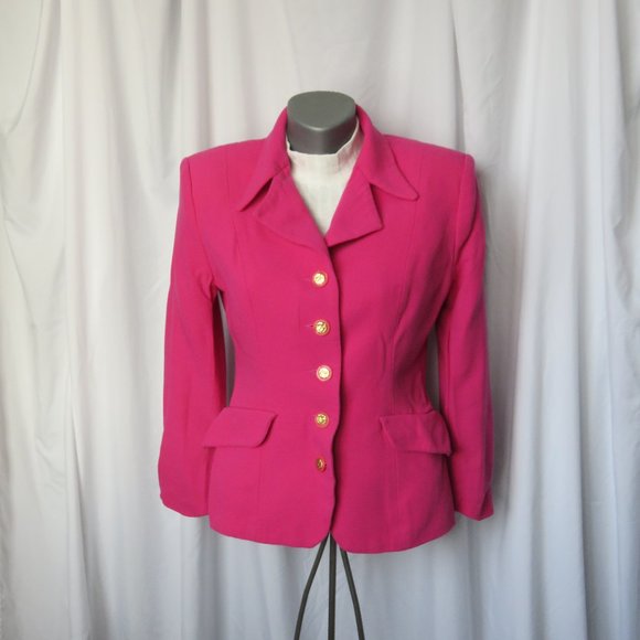 Holt Renfrew Collection Fuschia Wool Blazer - Picture 1 of 9